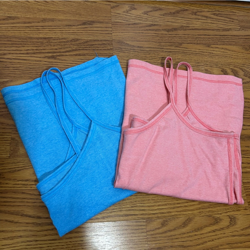 Old Navy Vibrant Blue and Soft Coral Camisole Duo